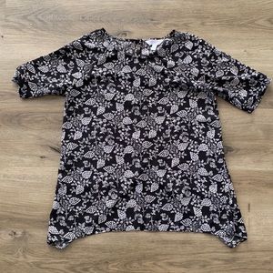 LC Lauren Conrad Floral Short Sleeve Blouse